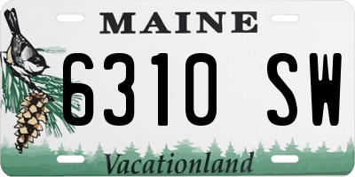 ME license plate 6310SW