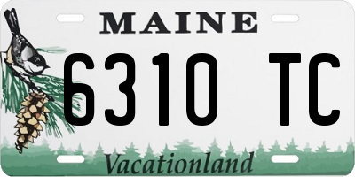 ME license plate 6310TC