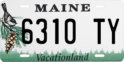 ME license plate 6310TY