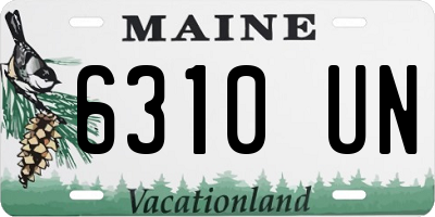 ME license plate 6310UN