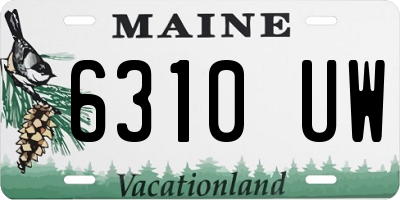 ME license plate 6310UW