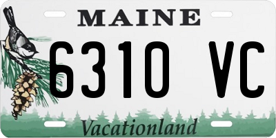 ME license plate 6310VC