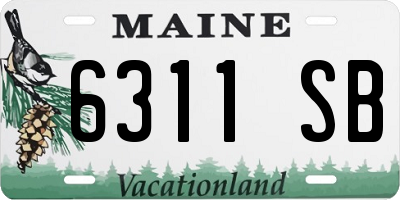 ME license plate 6311SB