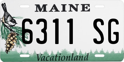 ME license plate 6311SG