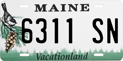 ME license plate 6311SN