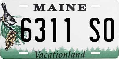 ME license plate 6311SO