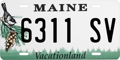 ME license plate 6311SV