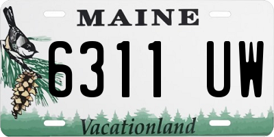 ME license plate 6311UW