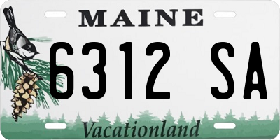 ME license plate 6312SA