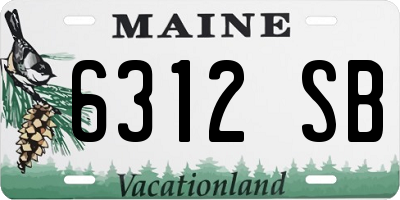 ME license plate 6312SB