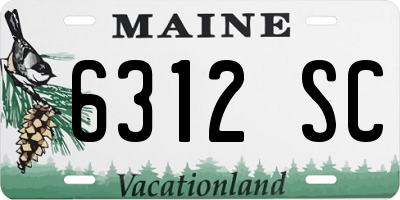 ME license plate 6312SC