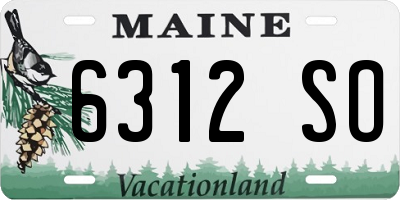 ME license plate 6312SO