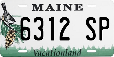 ME license plate 6312SP
