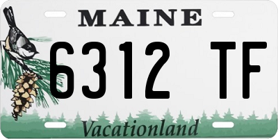 ME license plate 6312TF