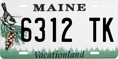 ME license plate 6312TK