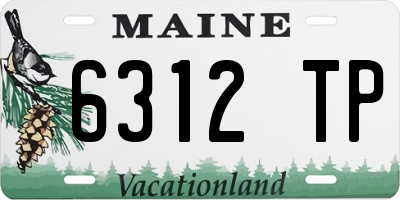 ME license plate 6312TP