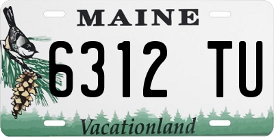 ME license plate 6312TU