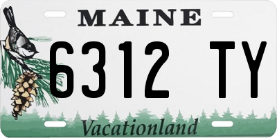 ME license plate 6312TY