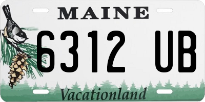 ME license plate 6312UB