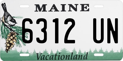 ME license plate 6312UN