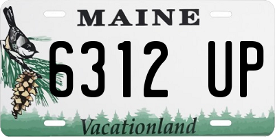 ME license plate 6312UP