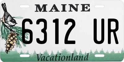 ME license plate 6312UR