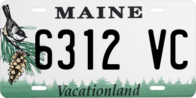 ME license plate 6312VC