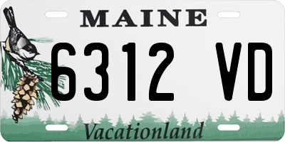 ME license plate 6312VD