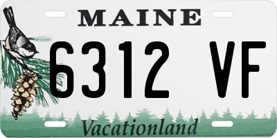 ME license plate 6312VF