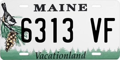 ME license plate 6313VF