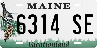 ME license plate 6314SE
