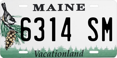 ME license plate 6314SM