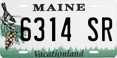 ME license plate 6314SR