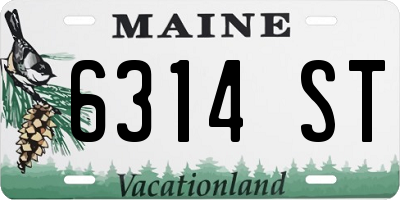 ME license plate 6314ST