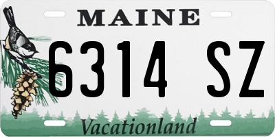 ME license plate 6314SZ