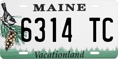 ME license plate 6314TC