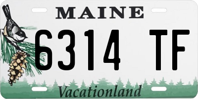 ME license plate 6314TF