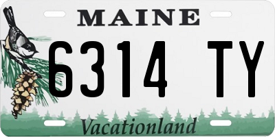 ME license plate 6314TY