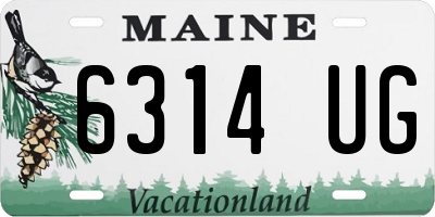 ME license plate 6314UG