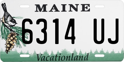 ME license plate 6314UJ