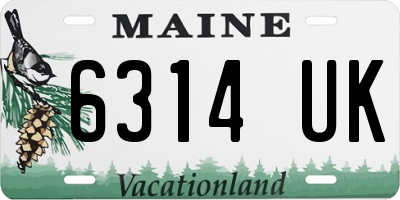 ME license plate 6314UK