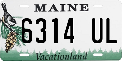 ME license plate 6314UL