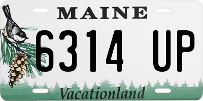 ME license plate 6314UP