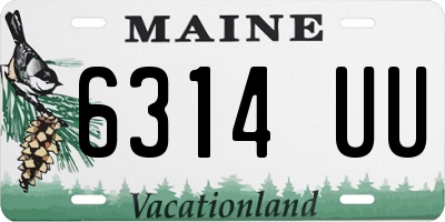 ME license plate 6314UU