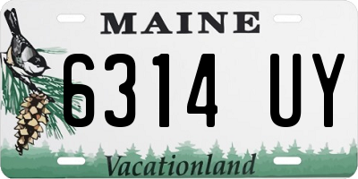 ME license plate 6314UY