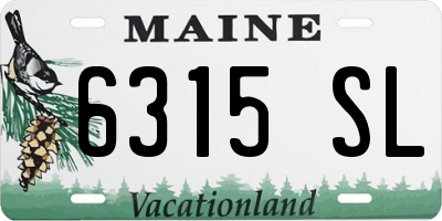 ME license plate 6315SL
