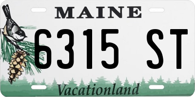 ME license plate 6315ST