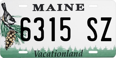 ME license plate 6315SZ