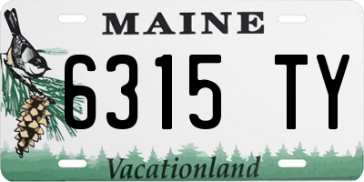 ME license plate 6315TY