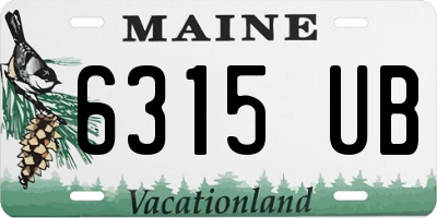 ME license plate 6315UB